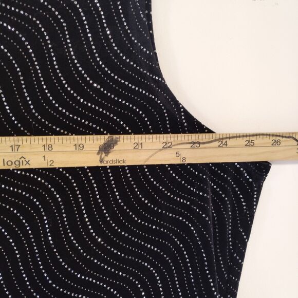 Notations Women's Sleeveless blouse 2X Rhinestone Velvet Holiday Party Glam - Picture 4 of 5